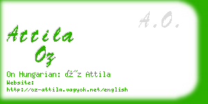 attila oz business card